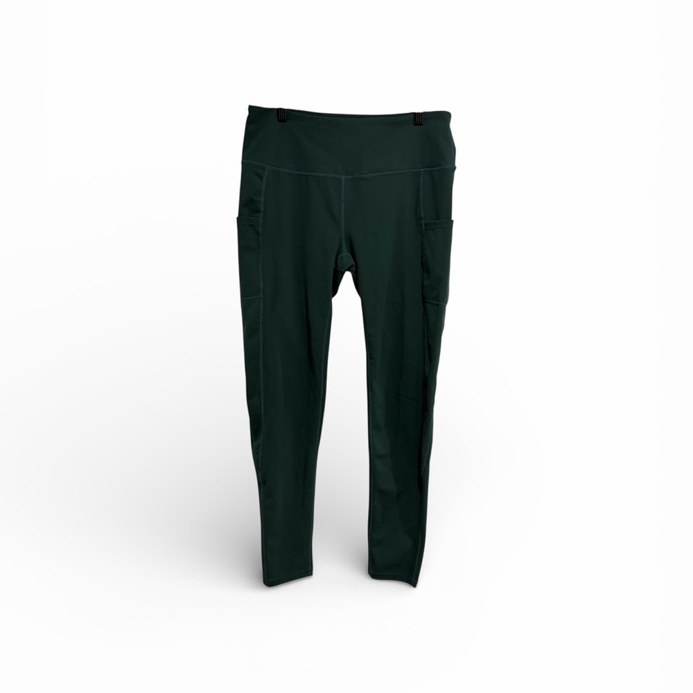 Along Fit Forest Green High-Waisted Leggings with Pockets 28”